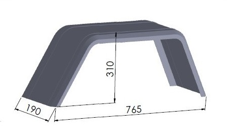 13-Zoll-Unitrailer-Metallkotflügel