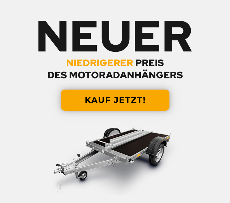 Neuer niedrigerer Preis des Motoradanhängers