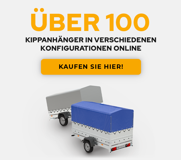 Über 100 Kippanhänger in verschiedenen Konfigurationen Online