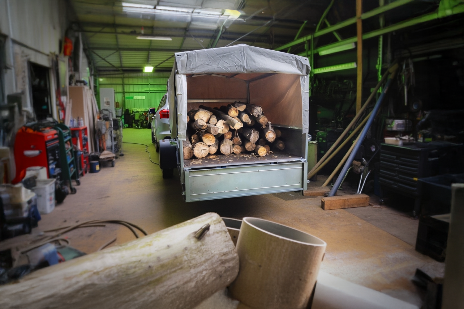 Wie transportiert man Brennholz oder Kaminholz mit dem Anhänger? Regeln für Verpackung und Ladungssicherung