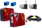 Lichtset: DOBPLAST DPT35 Rücklichter + ASPÖCK FLEXIPOINT I Seitenlichter + MANTES 4,4m 13-PIN Kabelbaum