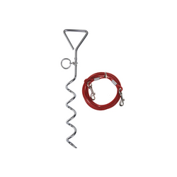 ProPlus 361857 Hundeanbindepfosten mit Stahlseil 4,5 m