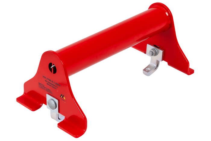 PRAMAR Radstopper VDI 2700 rot Abschleppwagen Radsicherung - verstellbar, universal