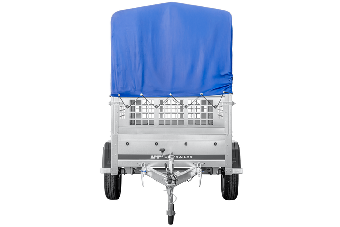 Kipp Anhänger Garden Trailer 200 KIPP mit Laubgitteraufsatz, Hochplane, Hochspriegel und Stützrad