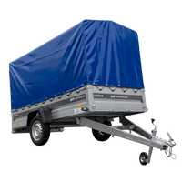Anhänger 264x125 UNITRAILER FORCE 264 KIPP ungebremst mit H-1100 Spriegel und blauer Hochplane
