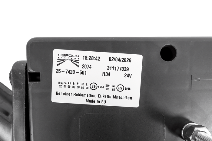 ASPÖCK EUROPOINT III LED-Bajonett-Rücklicht 7PIN ASS2 mit Hupe und 7 Funktionen rechts