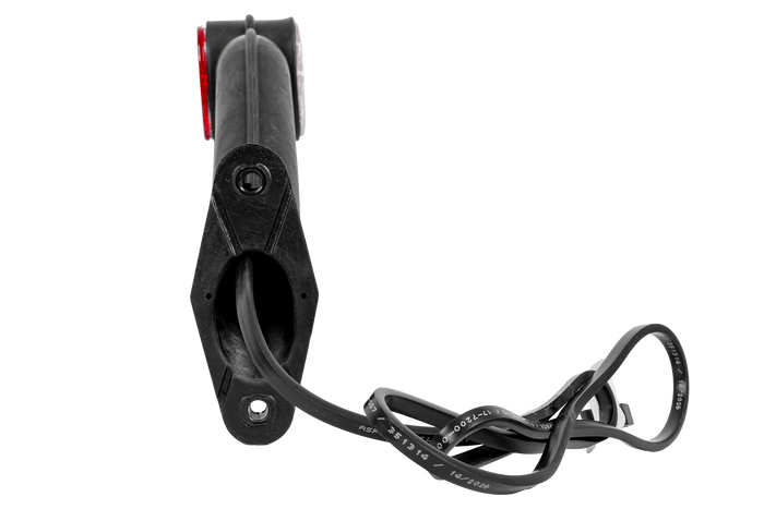 ASPÖCK SUPERPOINT II linke Positionsleuchte an einem Gummiarm mit seitlichem Kabel