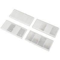 Rückstrahler-Set in weiß, 4-teilig für Pkw-Anhänger