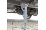 Set aus zwei ausziehbaren Stützen mit Kurbel und ProPlus 361500 Halterung für 1000 kg Pritschenanhänger 290-460 mm