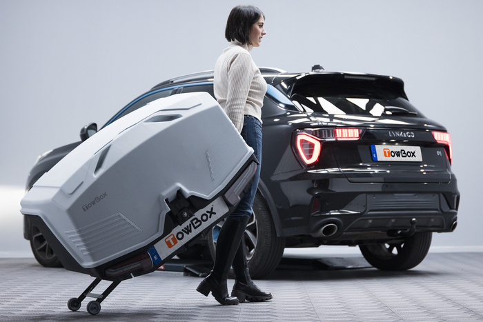 Towbox Alpha Classic Grau - Anhängerkupplungs-Gepäckbox