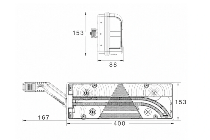 ASPÖCK EUROPOINT III Bajonett-Rückleuchten 7PIN ASS2 mit Hupe 7 Funktionen links+rechts