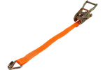 Satz aus vier UNITRAILER 12m/25mm/1t orangefarbenen Transportgurten mit Spannvorrichtung