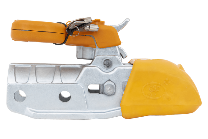 STEELPRESS BC-3500E-00-02+SD Kugelkopfkupplung für einen 3500 kg schweren Anhänger mit einer 60,5 mm starken Gusseisenrohrdeichsel