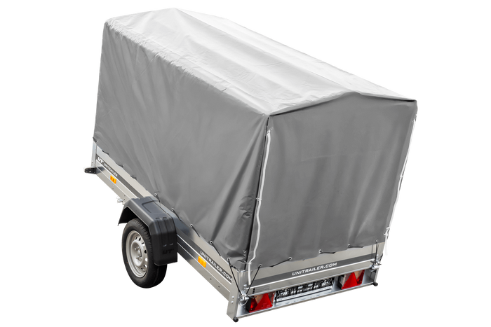 PKW-Anhänger 230x125 UNITRAILER GARDEN 230 KIPP mit  grauer Hochplane 110 cm