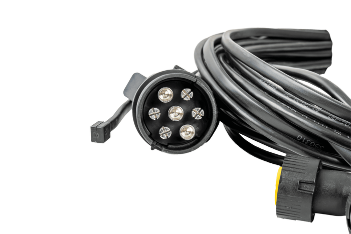 ASPÖCK Elektroinstallation Anhängerkabelbaum 4,5m 7 Pol Stecker Bajonett 2x 5 Pol