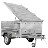 Leichtanhänger auf Federn 200x125 UNITRAILER GARDEN 201/R KIPP mit BIS-Seiten und Aluminiumabdeckung