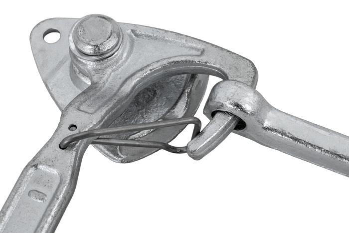 Anhängerkupplung rechts mit WINTERHOFF WV 20-R + WVG 20-A Verschluss, kompletter Anhängerseitenverschluss