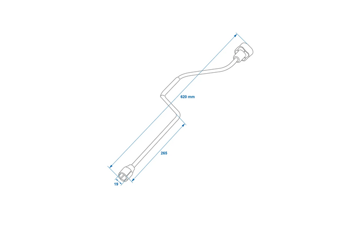 Kurbel für ausziehbare Stütze ProPlus 360025 für Anhänger 620 mm 19 mm