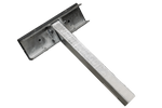 UNITRAILER Flache Seitenstütze für Bootsanhänger, Länge 30 cm, Höhe 40 cm, GRAU