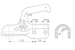 WINTERHOFF WW 350-RC-H1414 Kugelkupplung für 3500 kg Anhänger mit 60 mm Zugstange aus Gusseisen