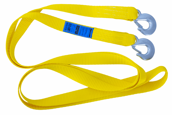 Abschleppseil mit Haken UNITRAILER Abschleppgurt 5m/50mm/7,5t gelb
