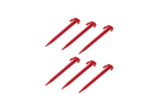 Set mit sechs ProPlus-Zeltheringen 364824, Kunststoffheringe zur Befestigung von Abspannleinen, 19 cm