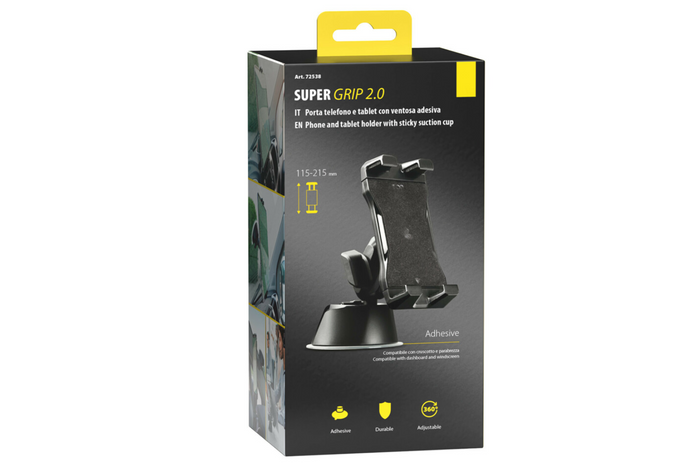 LAMP Super Grip Telefon-/Tablet-Halter mit selbstklebendem Saugnapf