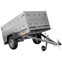 Gartenanhänger 200 KIPP mit Stützrad und zusätzlichen Bordwänden