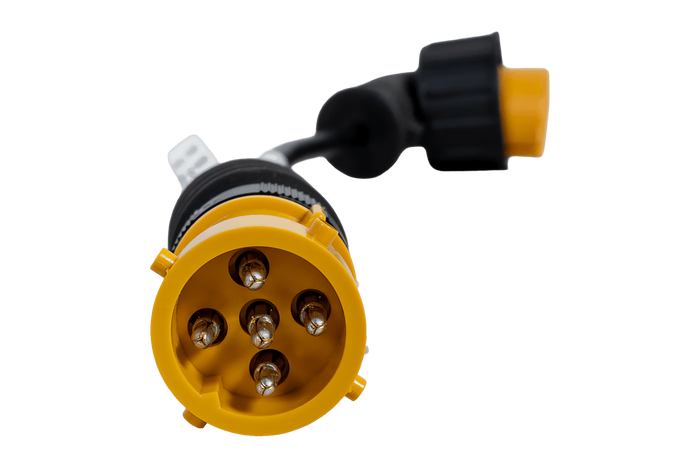 Bajonettadapter 5-polig / abgewinkelter Stecker ASS2 7-polig ASPÖCK linker Adapter