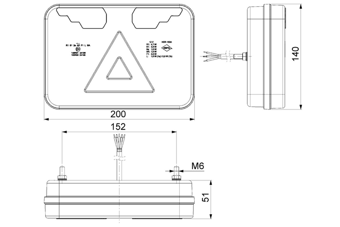 HORPOL LZD 3215 LED-Rückleuchte, 7 Funktionen links