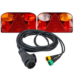 Rücklichter FRISTOM FT-088 + MANTES-Kabelbaum 4,1 m 13-polig