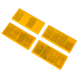 Rückstrahler-Set in orange, 4-teilig für Pkw-Anhänger