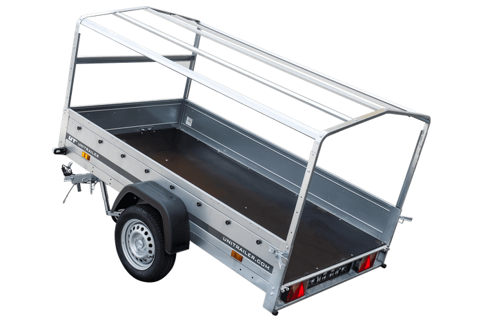 PKW-Anhänger 230x125 UNITRAILER GARDEN 230 KIPP mit blauer Hochplane 80 cm