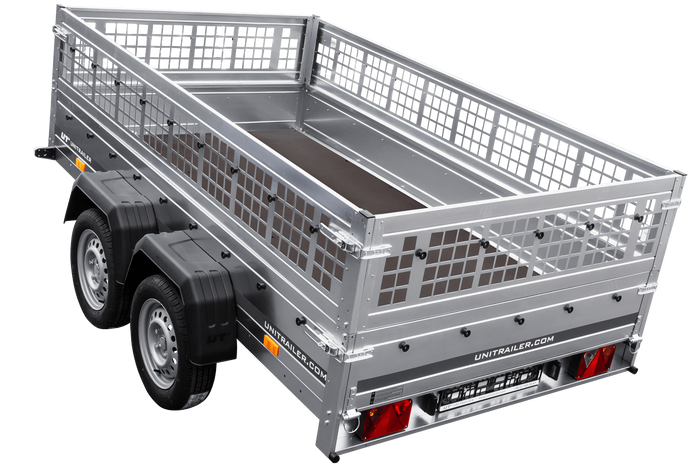 Autotransportanhänger 264x150 UNITRAILER GARDEN 265/2 KIPP mit Gitterwänden