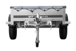 Autotransportanhänger 200x106 UNITRAILER GARDEN 200 KIPP mit grauer Plane