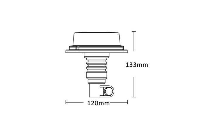 TT TECHNOLOGY TT.832 LED-Warnleuchte, orange blinkend