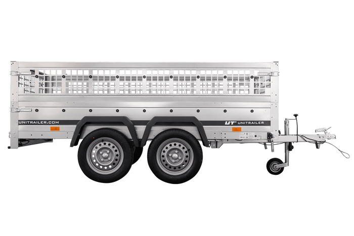 Autotransportanhänger 264x150 UNITRAILER GARDEN 265/2 KIPP mit Gitterwänden