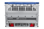 Einachsanhänger 264x125 UNITRAILER FORCE 264 KIPP mit Gitterwänden, H-0-Rahmen und blauer Plane