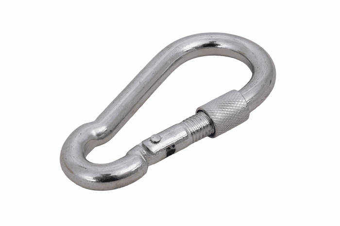 Karabiner mit Schraubverschluss für Seile DROMET KSZ10100 Feuerwehrkarabinerhaken 10x100mm