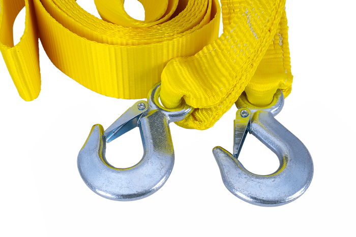 Abschleppseil mit Haken UNITRAILER Abschleppgurt 5m/50mm/4t gelb
