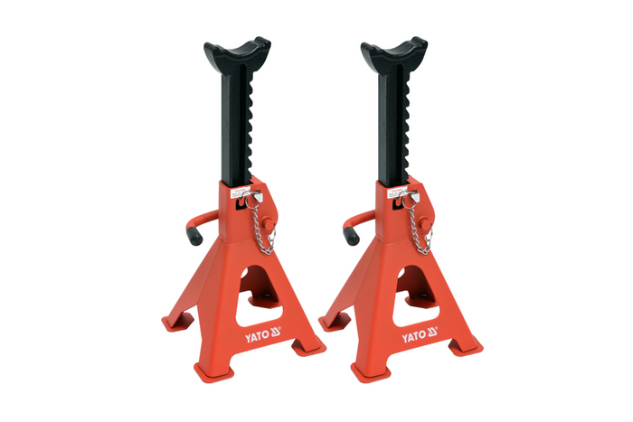 Set aus zwei YATO YT-17311 Wagenheberständern für 3-Tonnen-Hebebühnen
