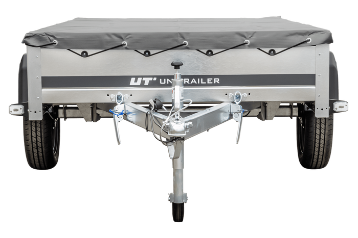 Anhänger Kipper Garden Trailer 230 KIPP [230 cm x 125 cm] mit Flachplane und Stützrad 750 kg