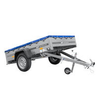 Autotransportanhänger 200x125 UNITRAILER GARDEN 201 KIPP mit H-0-Rahmen und blauer Plane