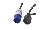 Adapter mit CEE-Stecker und -Buchse mit Schutzkontakt, 16 A, 230 V, ProPlus 373530DE, Kabellänge 150 cm