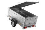 Einachsanhänger 230x125 UNITRAILER GARDEN 230 KIPP mit BIS-Seitenwänden und Aluminiumabdeckung