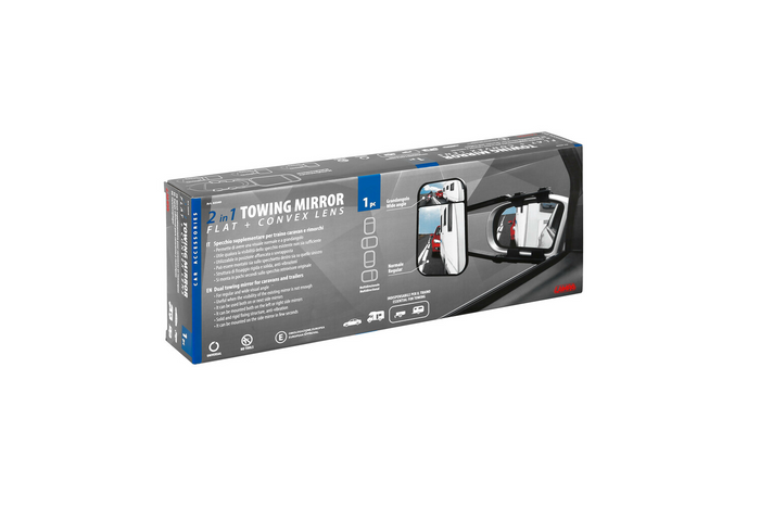Universal-Anhängerspiegel LAMP mit flacher und konvexer Linse