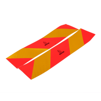 Aufkleber, reflektierende Aufkleber, kurze HERMON-Kennzeichnungsschilder für schwere Nutzfahrzeuge, 565 x 132 mm, links + rechts