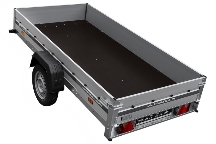 Anhänger mit Aluminiumseitenwänden 264x125 Unitrailer Garden 264 KIPP ALU