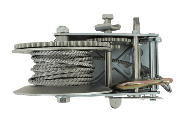 KNOTT 6X0017.008 Handwinde für 900-kg-Anhänger mit Stahlseil