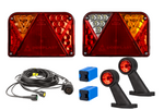 Lichtset: DOBPLAST DPT35 LED-Rückleuchten + FRISTOM FT-009 LED-Seitenmarkierungsleuchten + MANTES 4,5 m 7-poliger Kabelbaum